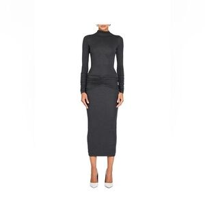 SER.O.YA Charcoal Long Sleeve Dress